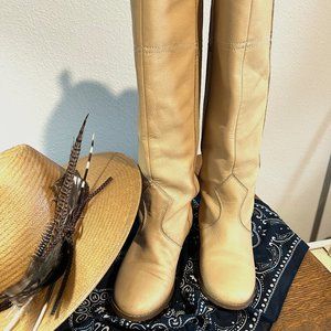 Ladie's Butter Yellow Leather Boots